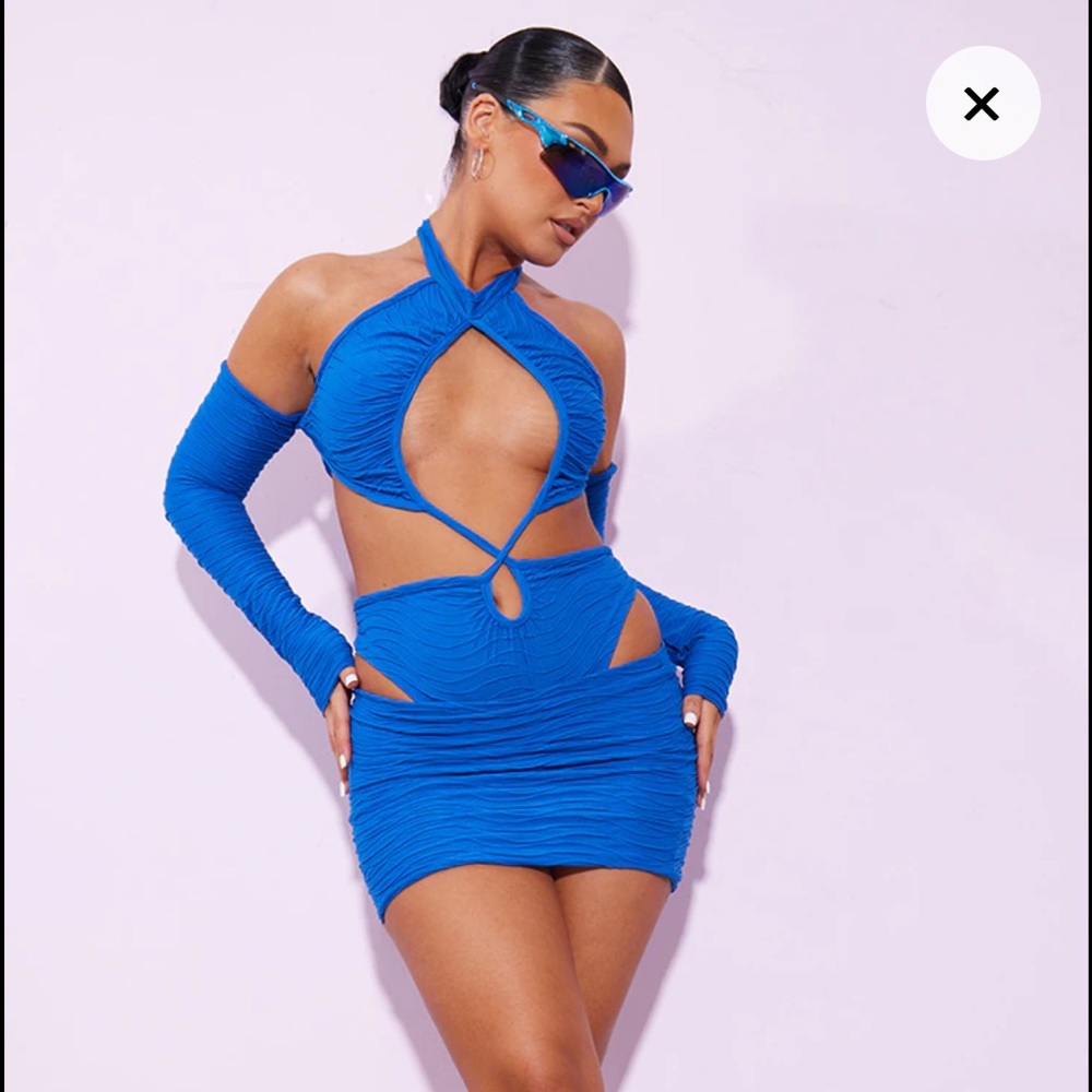 Tie Neck Cutout Bodysuit